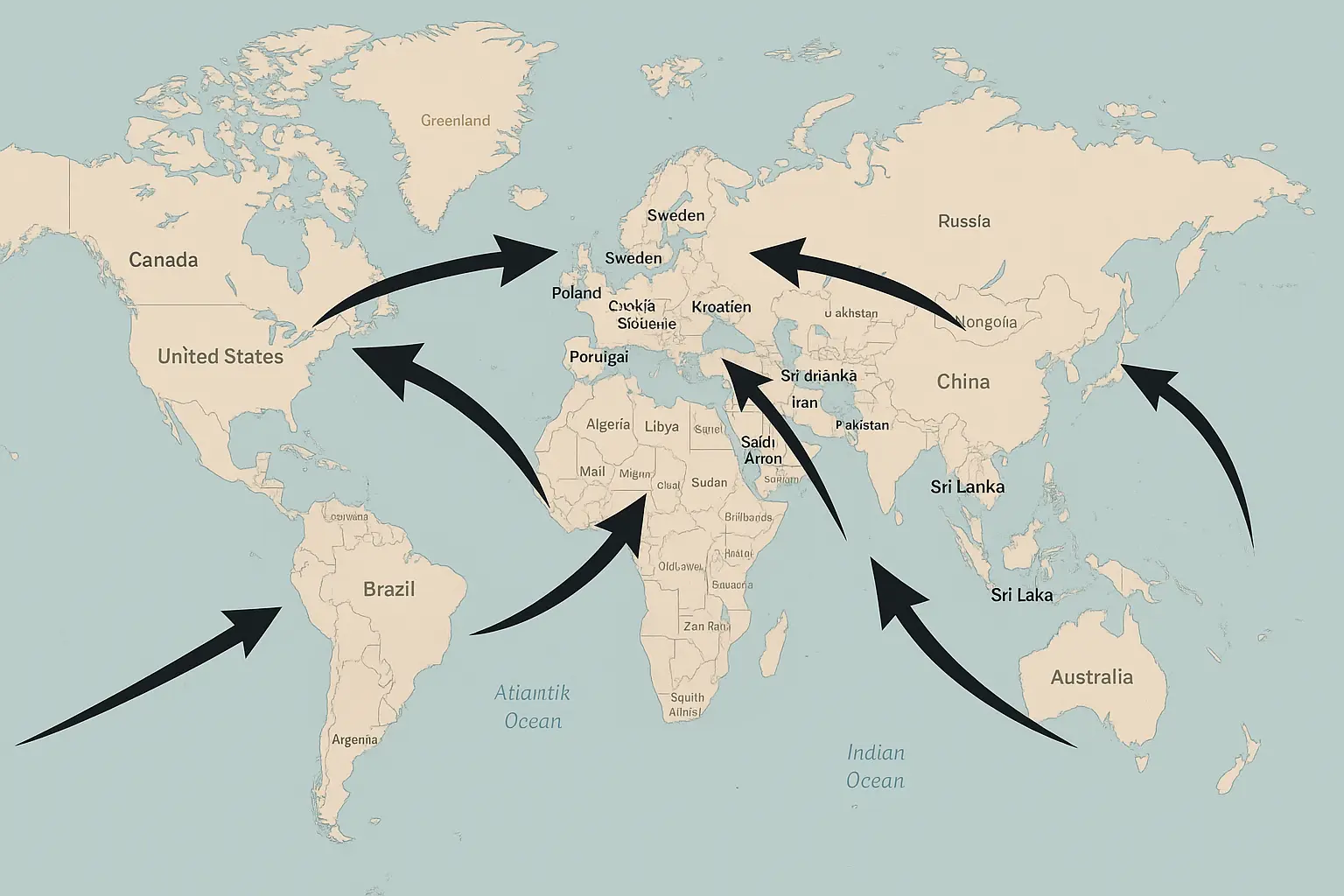 Von Kaufland bis Kaukasus – wohin es die Leute wirklich zieht