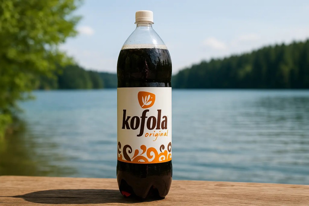 Ein Badesee und eine Flasche Kofola
