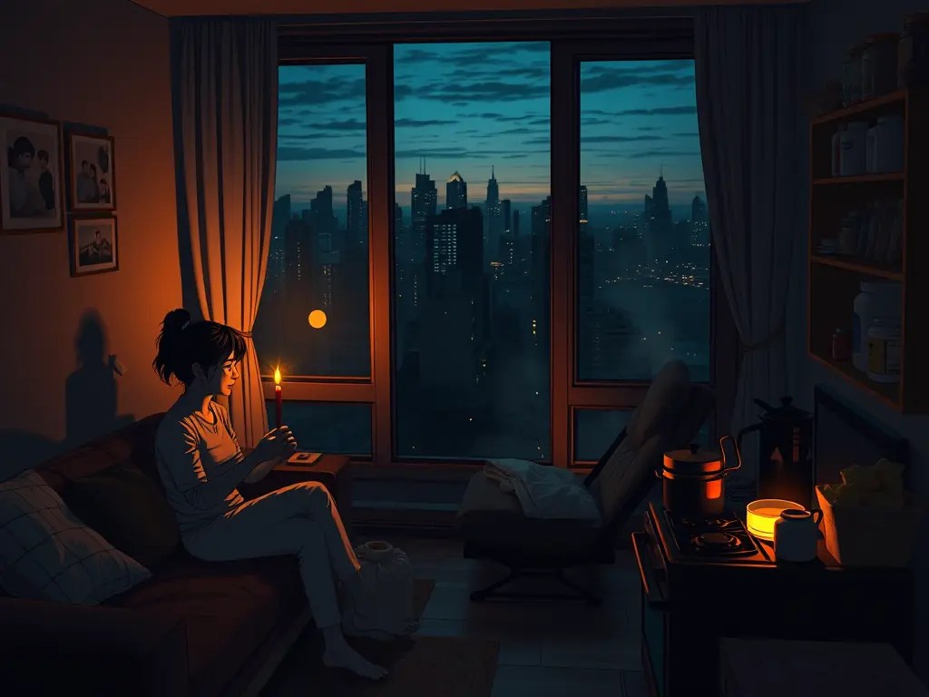 Rocket Stove, Kurbelradio und Wasserfilter auf einem Tisch für Blackout-Vorsorge