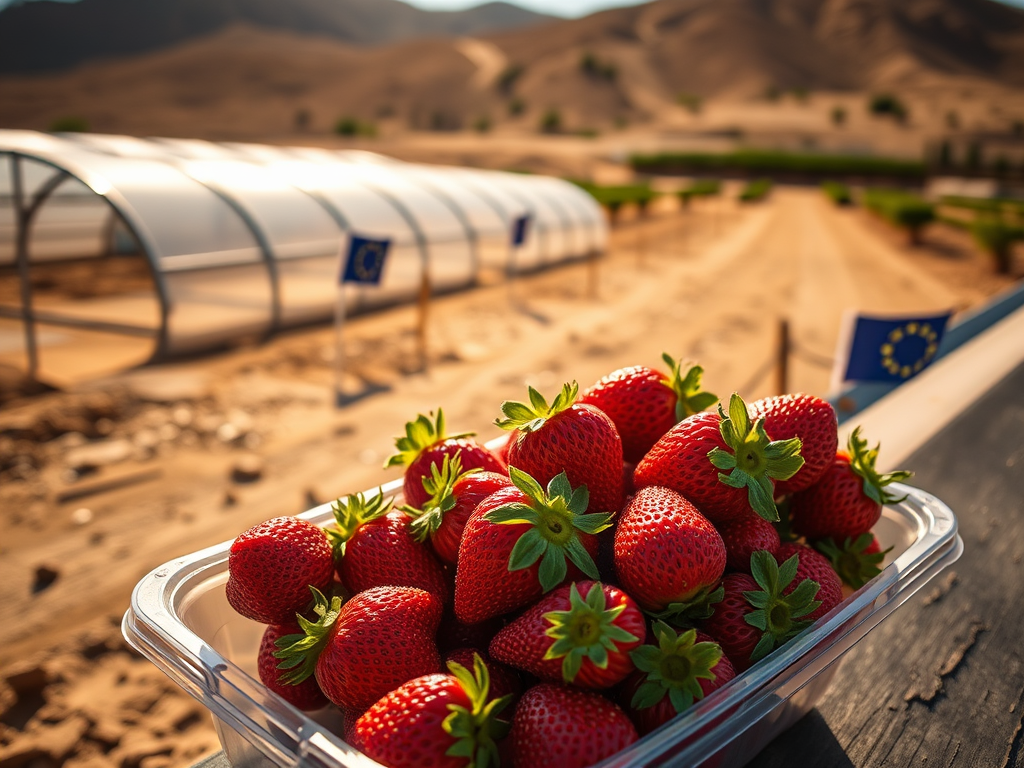Erdbeeren aus Spanien der trockensten Region Europas