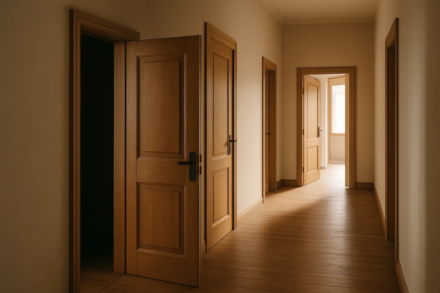 Türen im Flur des Lebens