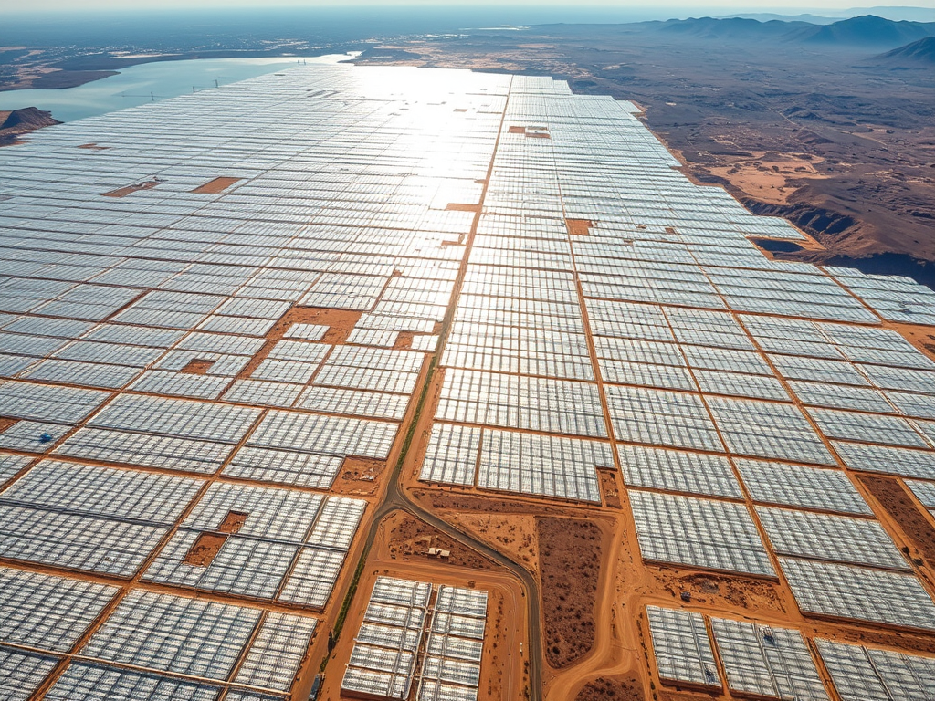 Vogelperspektive des Mar de Plástico in Almería mit 30.000 Hektar Gewächshäusern, die wie ein Meer aus Plastik aussehen.