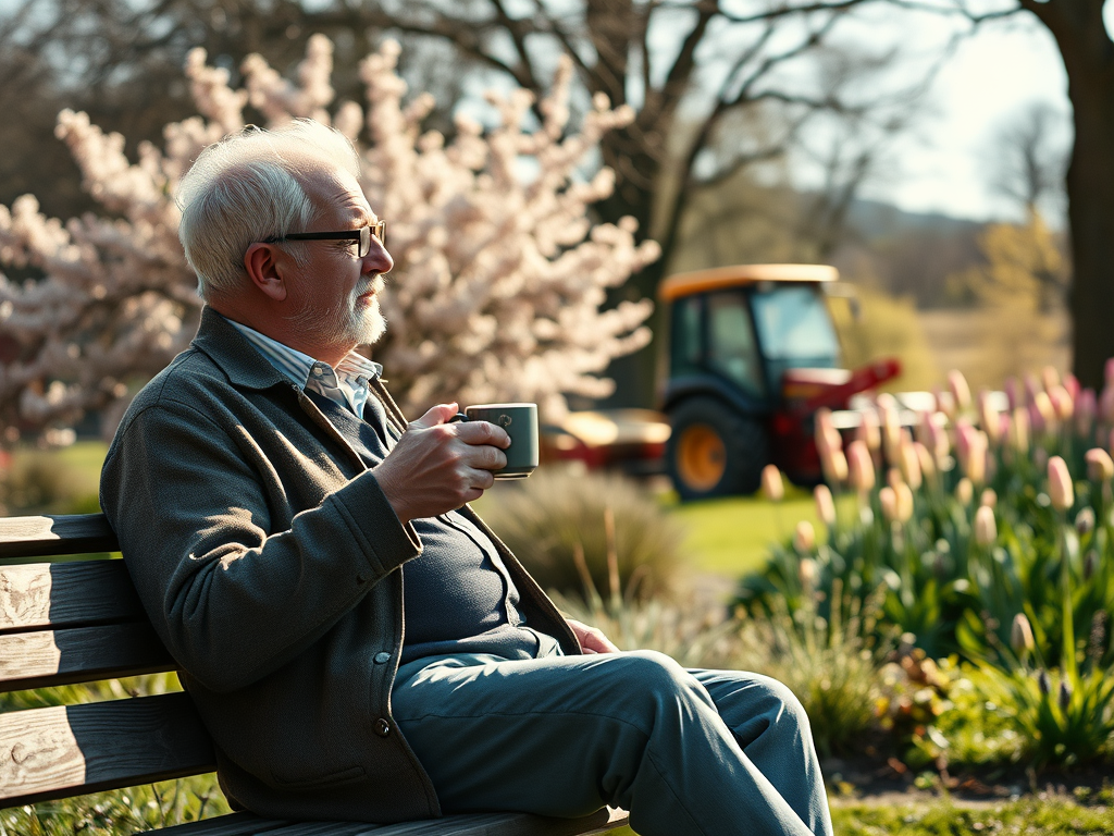 Achtsamkeit im Frühling: Ruhe statt Hektik auf der Gartenbank