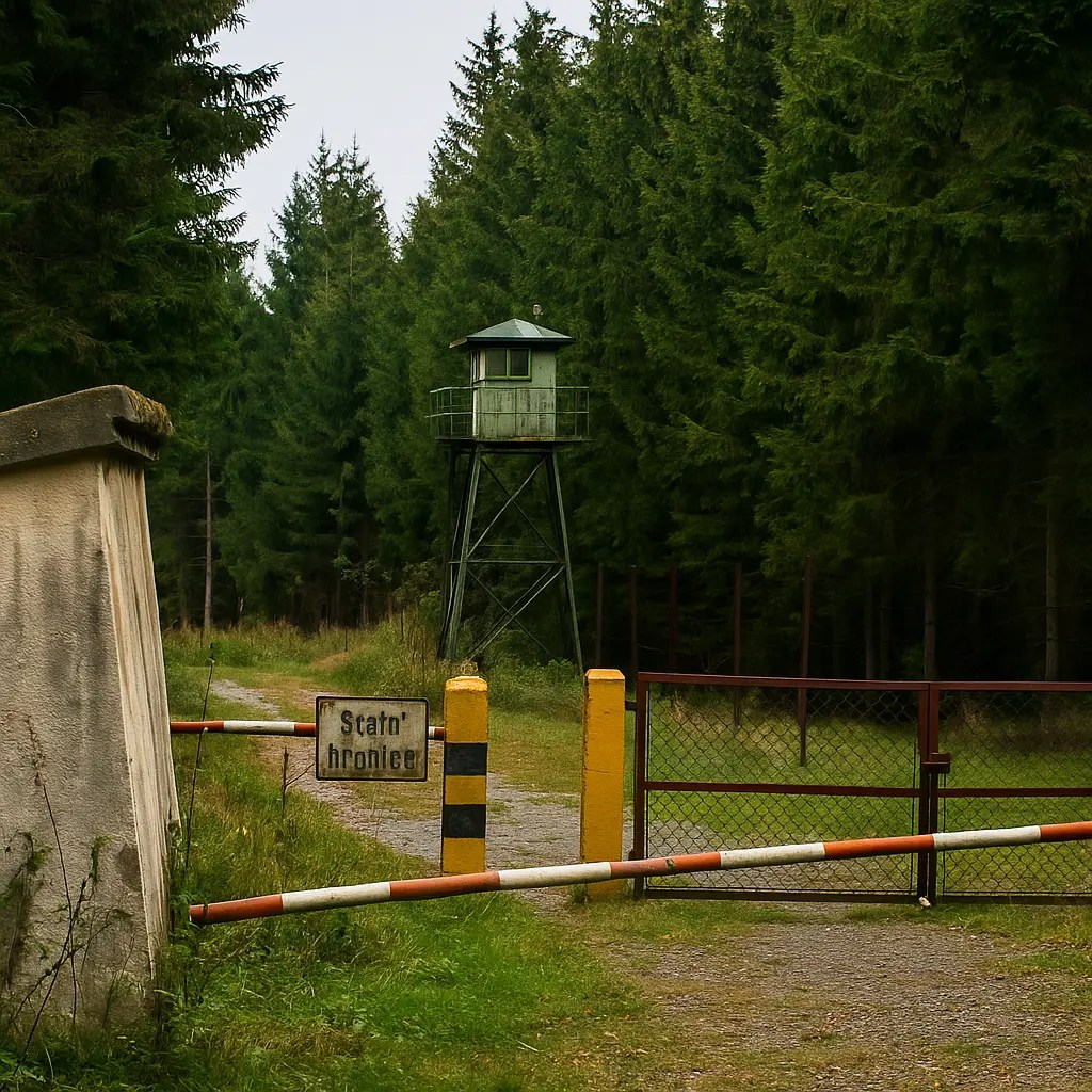 Ein Symbolbild eines Grenzüberganges zwischen Deutschland und Tschechien