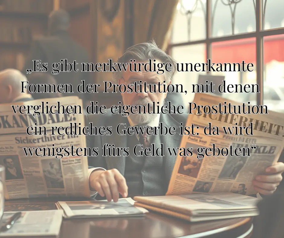 Karl Kraus und die versteckte Prostitution der&nbsp;Gesellschaft
